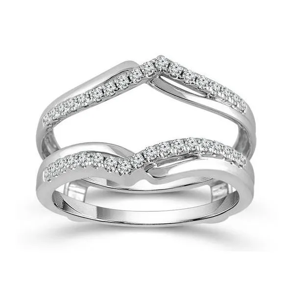 White 10 Karat Wrap Wedding Band Doland Jewelers, Inc. Dubuque, IA