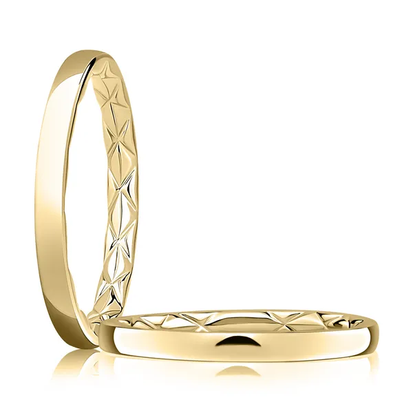 14K Yellow Gold Quilted Stackable Wedding Band Doland Jewelers, Inc. Dubuque, IA