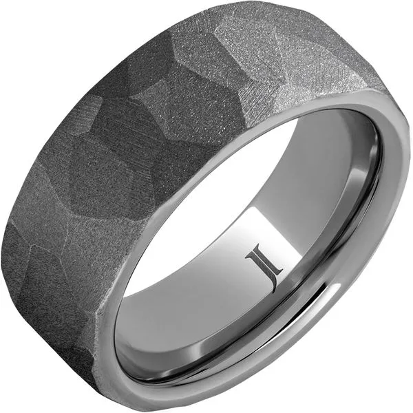 Gray Tungsten Carbide Flat Chisel Wedding Band Doland Jewelers, Inc. Dubuque, IA