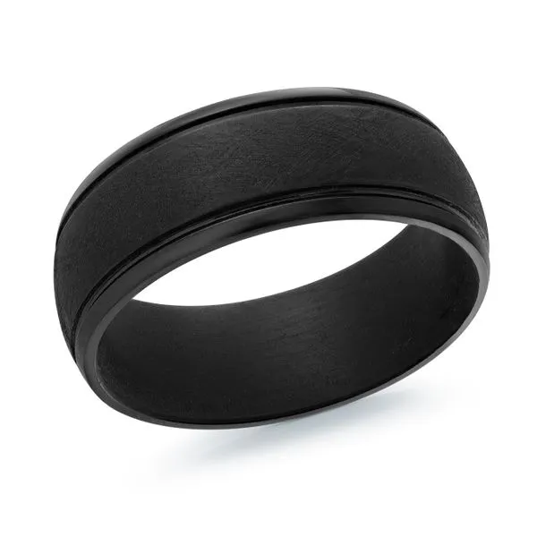 Black Tantalum Scratch Wedding Band Doland Jewelers, Inc. Dubuque, IA