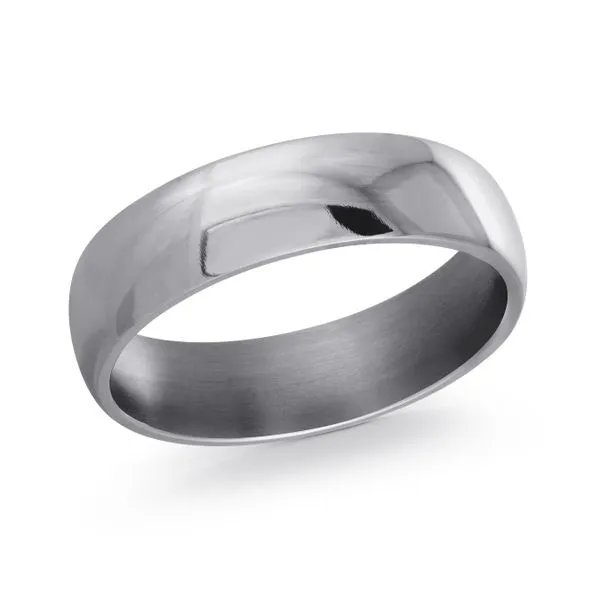 Gray Tantalum Polish Wedding Band Doland Jewelers, Inc. Dubuque, IA