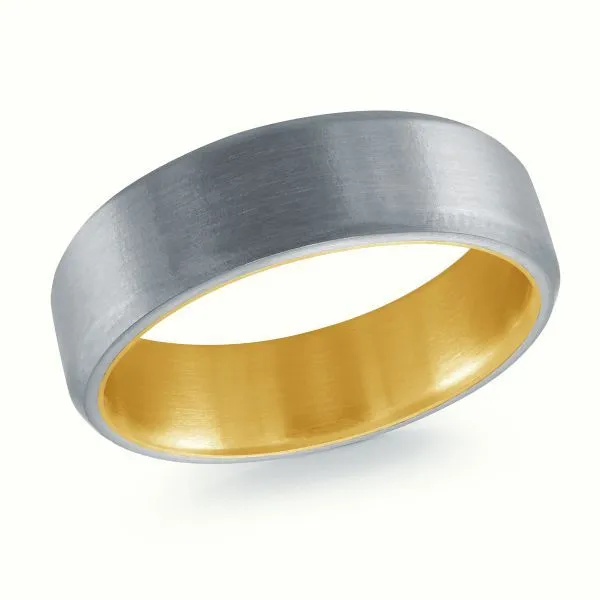 Men's Tantalum & 14k Yellow Gold Wedding Band Doland Jewelers, Inc. Dubuque, IA