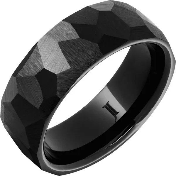 Black Ceramic Chizel Finish Wedding Band Doland Jewelers, Inc. Dubuque, IA