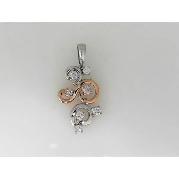 Two Tone 14Kt Custom Diamond Pendant Doland Jewelers, Inc. Dubuque, IA