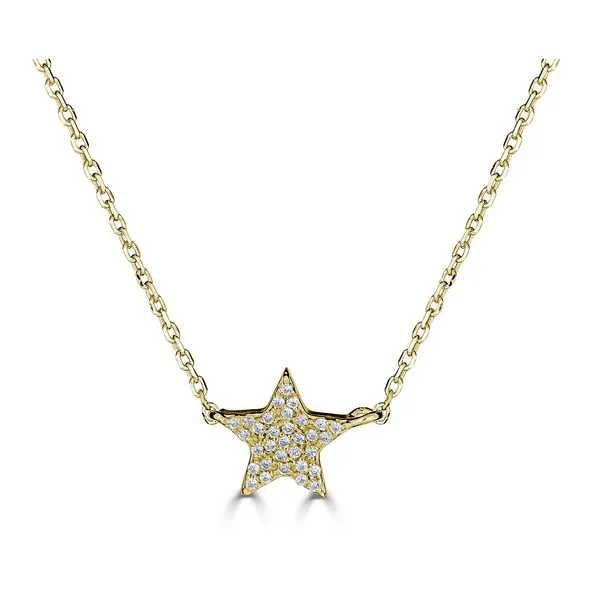 Yellow 14 Karat Star Diamond Pendant Doland Jewelers, Inc. Dubuque, IA