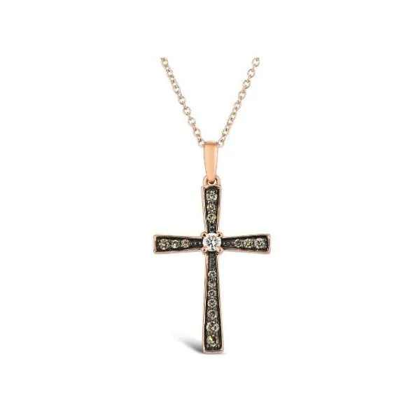 Rose 14 Karat Diamond Pendant Doland Jewelers, Inc. Dubuque, IA