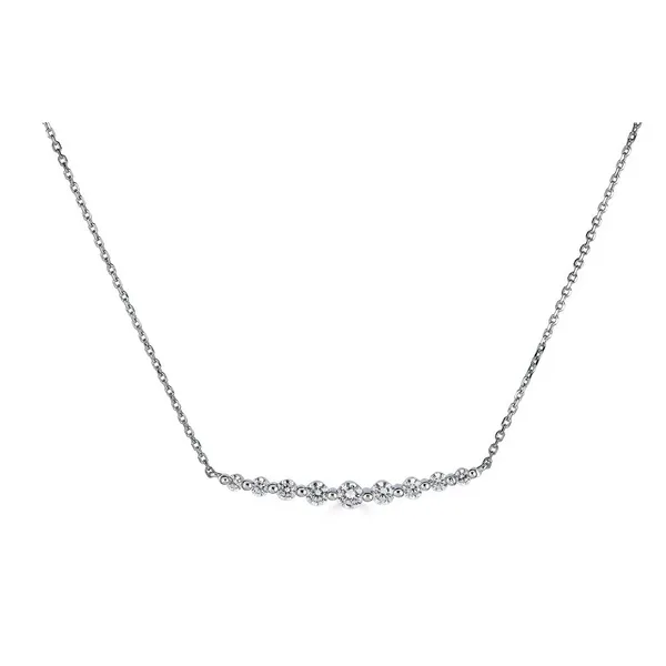 White 14Kt Graduated Diamond Pendant Doland Jewelers, Inc. Dubuque, IA