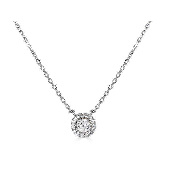 White 14Kt Halo Diamond Pendant Doland Jewelers, Inc. Dubuque, IA
