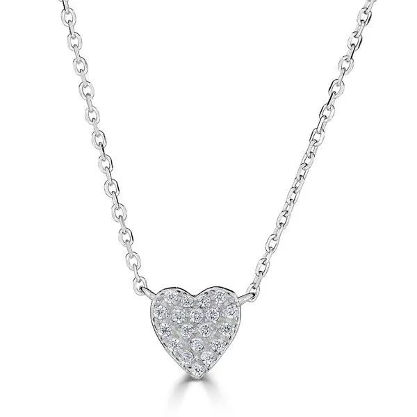 White 14Kt Heart Diamond Pendant Doland Jewelers, Inc. Dubuque, IA