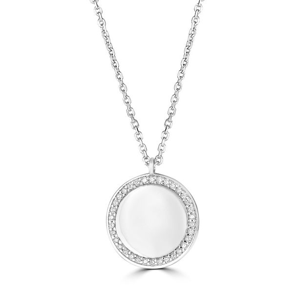 White 14 Karat Diamond Pendant Doland Jewelers, Inc. Dubuque, IA