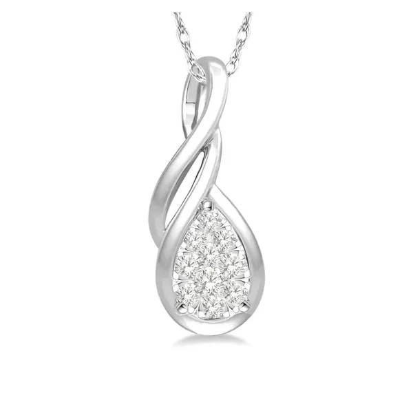 White 14 Karat Diamond Pendant Doland Jewelers, Inc. Dubuque, IA
