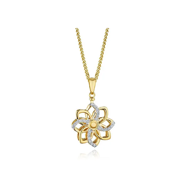 Yellow 18 Karat Motion Diamond Pendant Doland Jewelers, Inc. Dubuque, IA