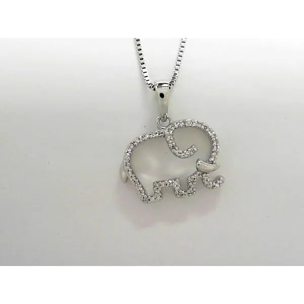 Sterling Silver Elephant Diamond Pendant Doland Jewelers, Inc. Dubuque, IA