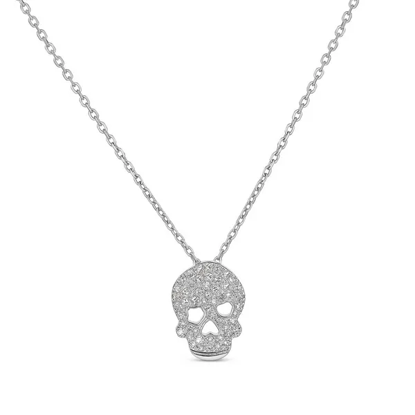 White 14 Karat Diamond Skull Pendant Doland Jewelers, Inc. Dubuque, IA