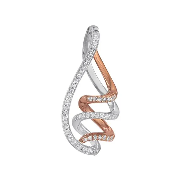 Two Tone Swirly Diamond Pendant Doland Jewelers, Inc. Dubuque, IA
