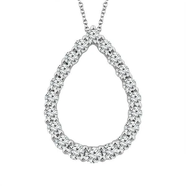 10K White Gold Pear Shape Diamond Pendant Doland Jewelers, Inc. Dubuque, IA