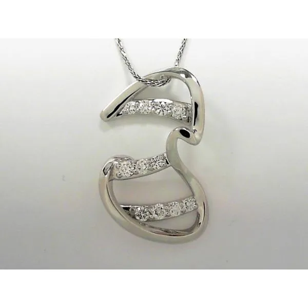 14K White Gold Diamond Pendant Doland Jewelers, Inc. Dubuque, IA