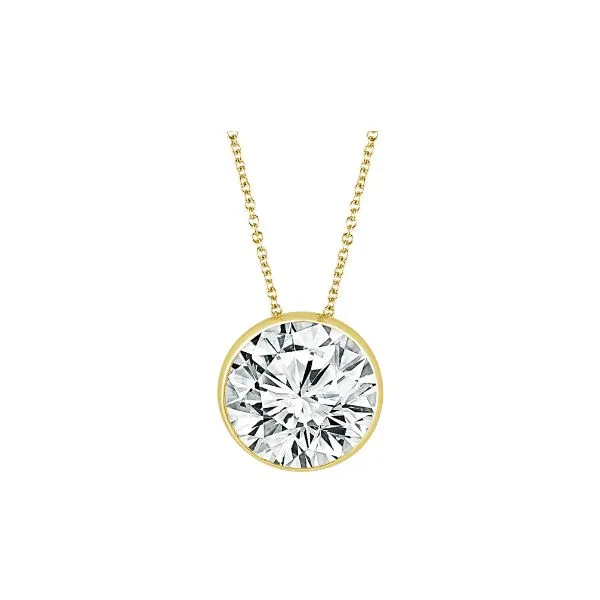 Yellow 14 Karat Skyset Lab Diamond Pendant Doland Jewelers, Inc. Dubuque, IA