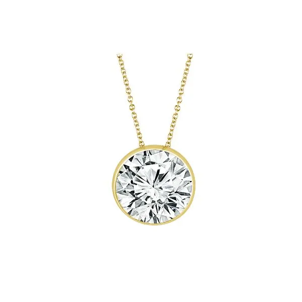 Yellow 14 Karat Skyset Lab Diamond Pendant Doland Jewelers, Inc. Dubuque, IA