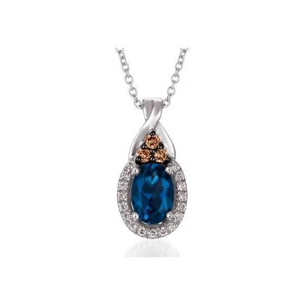White 14 Karat Blue Topaz Pendant Doland Jewelers, Inc. Dubuque, IA