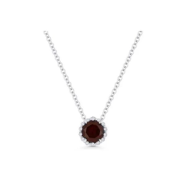 White 14Kt Halo January Birthstone Pendant Doland Jewelers, Inc. Dubuque, IA