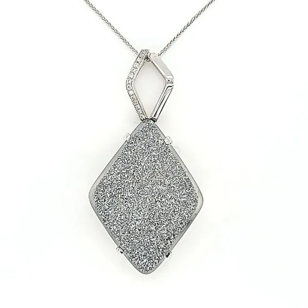 14K White Drusy Pendant Doland Jewelers, Inc. Dubuque, IA