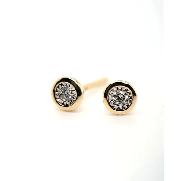 Two Tone 14 Karat Stud Earrings Doland Jewelers, Inc. Dubuque, IA