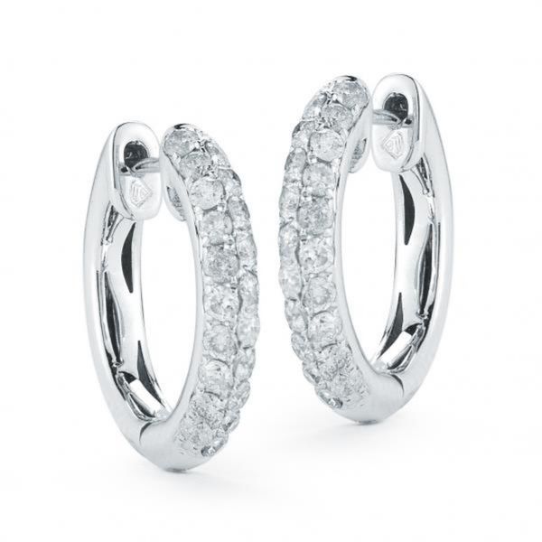 White 14K Diamond Earrings Doland Jewelers, Inc. Dubuque, IA