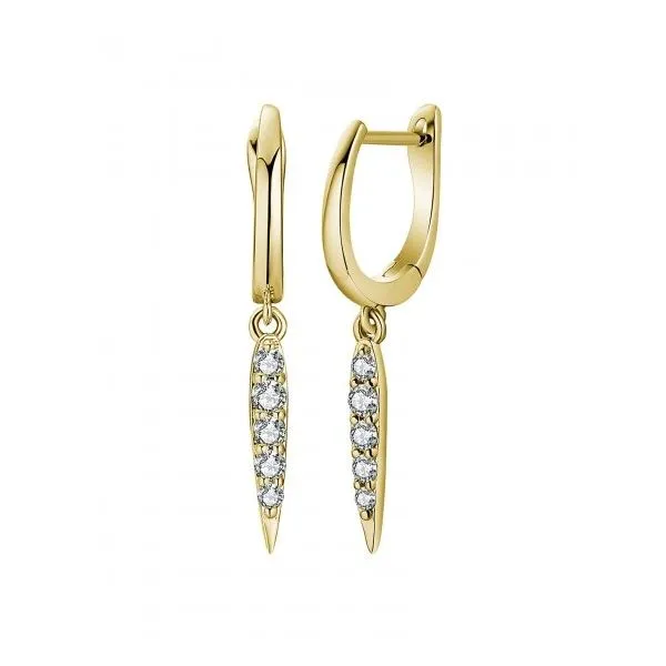 14 Karat Yellow Gold Diamond Bar Earrings Doland Jewelers, Inc. Dubuque, IA