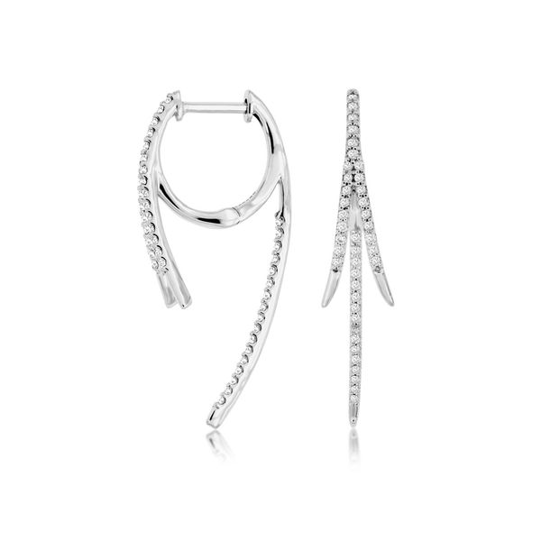 White 14Kt Drop Diamond Earrings Doland Jewelers, Inc. Dubuque, IA