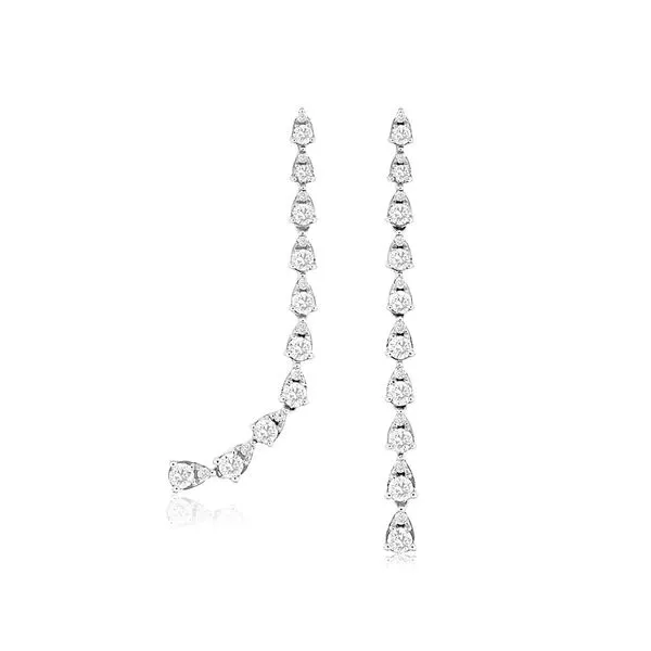White 14Kt Dangle Diamond Earrings Doland Jewelers, Inc. Dubuque, IA
