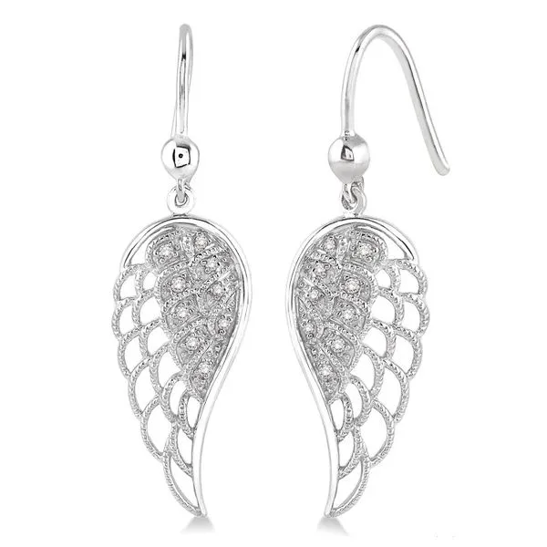 Sterling Silver Wing Diamond Earrings Doland Jewelers, Inc. Dubuque, IA