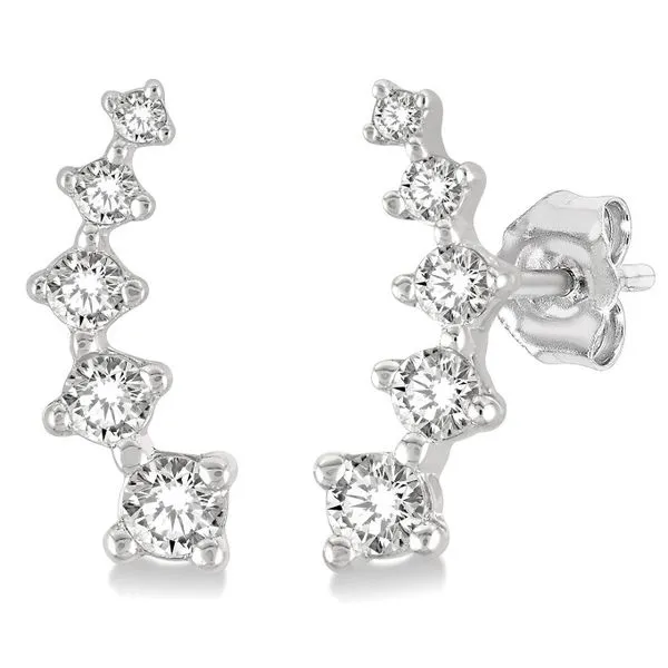 White 14 Karat Diamond Earrings Doland Jewelers, Inc. Dubuque, IA