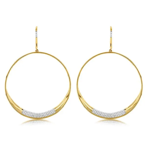 Yellow 14 Karat Dangle Diamond Earrings Doland Jewelers, Inc. Dubuque, IA