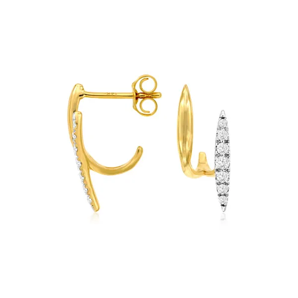 Yellow 14 Karat Diamond Earrings Doland Jewelers, Inc. Dubuque, IA