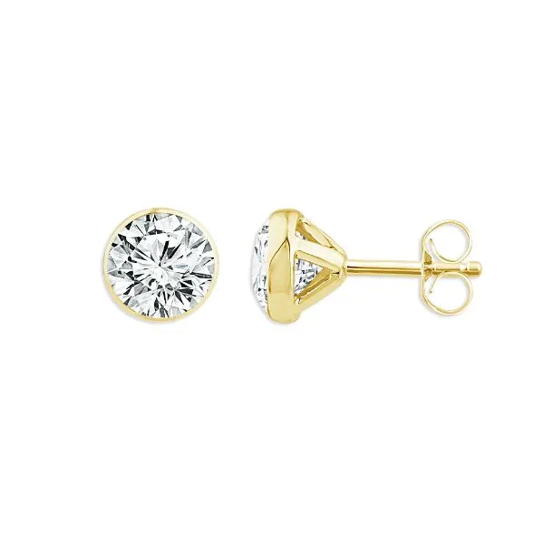 Yellow 14 Karat Skyset Lab Diamond Earrings Doland Jewelers, Inc. Dubuque, IA