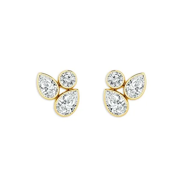 Yellow 14 Karat Skyset Lab Diamond Fashion Earrings Doland Jewelers, Inc. Dubuque, IA