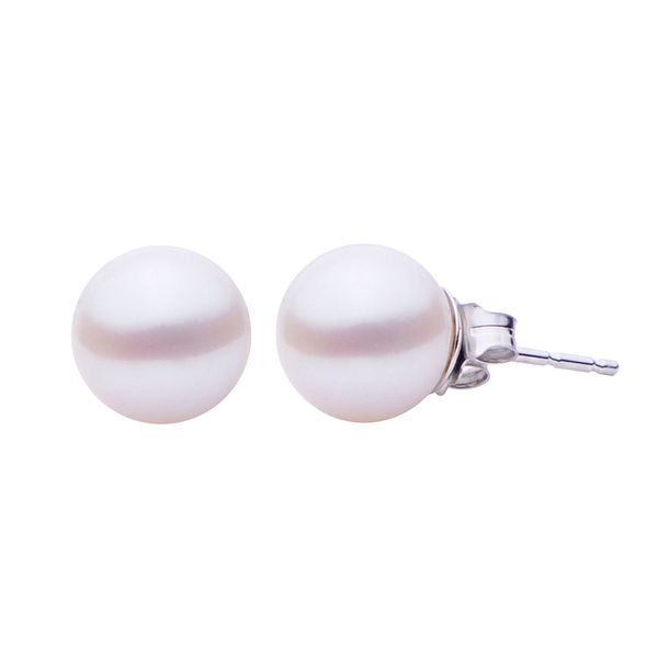 White 14 Karat Pearl Stud Earrings Doland Jewelers, Inc. Dubuque, IA