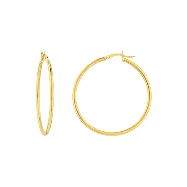 Yellow 10K Gold Polished Hoop Earrings Doland Jewelers, Inc. Dubuque, IA