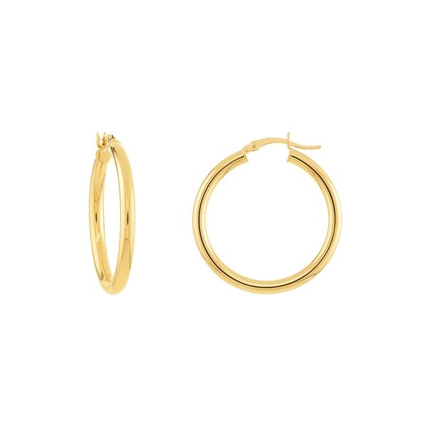 Yellow 10Kt Polished Hoop Earrings Doland Jewelers, Inc. Dubuque, IA