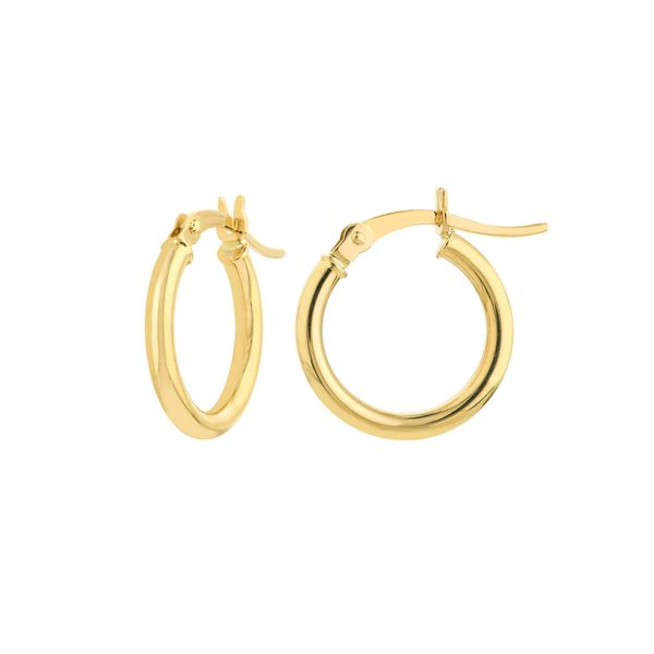 Yellow 10 Karat Polished Hoop Earrings Doland Jewelers, Inc. Dubuque, IA