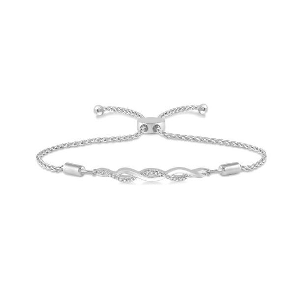 White Sterling Silver Infinity Lariat Bracelet Doland Jewelers, Inc. Dubuque, IA