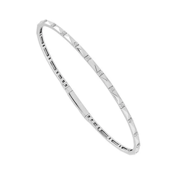 White 14 Karat Bangle Diamond Bracelet Doland Jewelers, Inc. Dubuque, IA