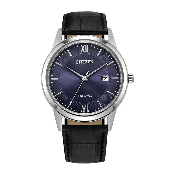 Men's Stainless Steel Navy Blue Dial Watch Doland Jewelers, Inc. Dubuque, IA
