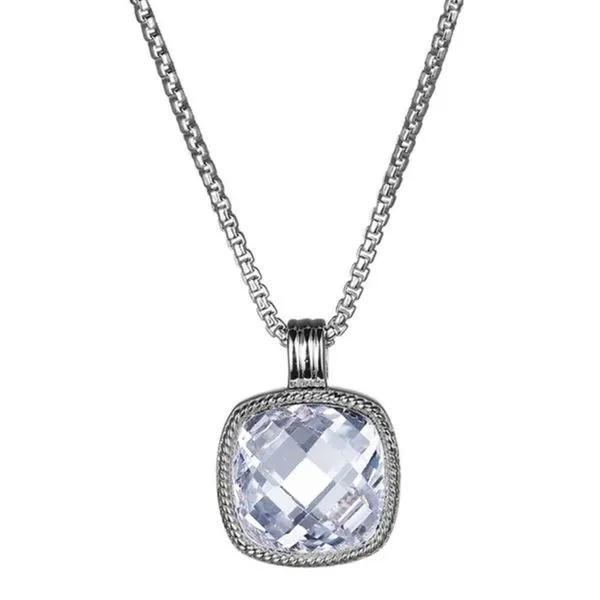 Sterling Silver Cushion Cut CZ Necklace Doland Jewelers, Inc. Dubuque, IA