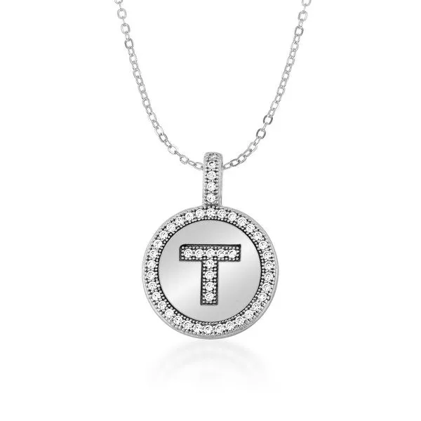 Sterling Silver Initials "T" Pendant Doland Jewelers, Inc. Dubuque, IA
