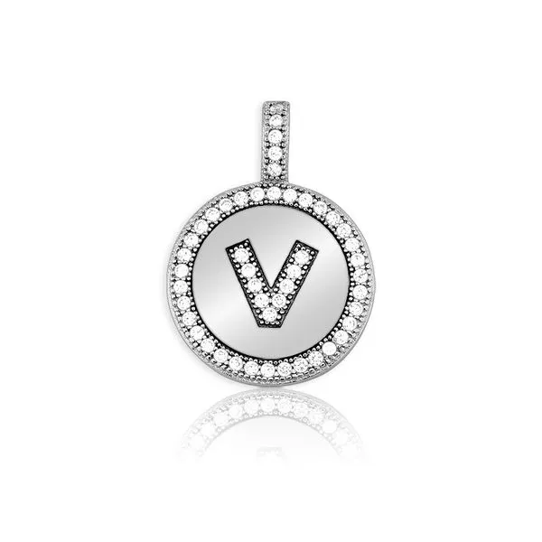 Sterling Silver Initials "V" Pendant Doland Jewelers, Inc. Dubuque, IA