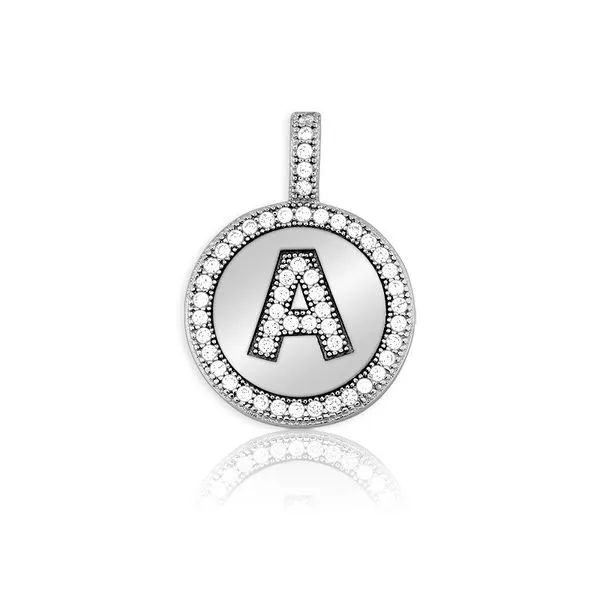 White Sterling Silver Initials "A" Pendant Doland Jewelers, Inc. Dubuque, IA