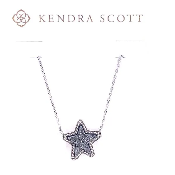 Jae Star Short Pendant in White with Platinum Drusy Doland Jewelers, Inc. Dubuque, IA