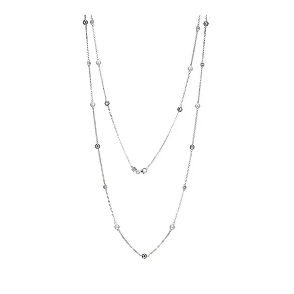White Sterling Silver Pearl and CZ Pendant Doland Jewelers, Inc. Dubuque, IA